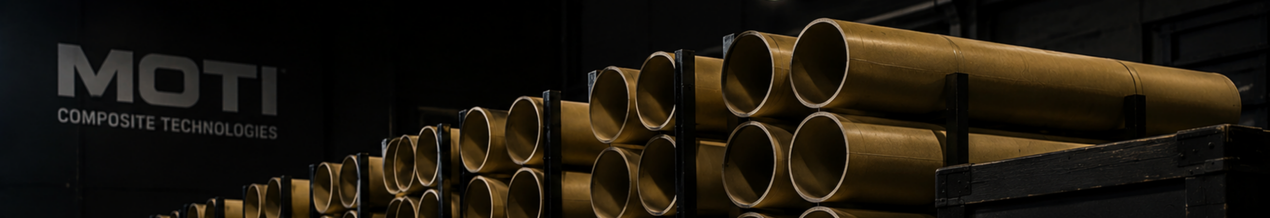 Composite tubes in warehouse and defence storage